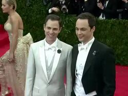 Jim Parsons at 'Charles James: Beyond Fashion' Costume Institute Gala - Arrivals Stock Footage