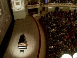 MS PAN Auditorium of Semperopera in Dresden with audience / Dresden, Saxony, Germany Stock Footage