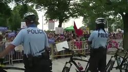 CLEAN : Sanders supporters protests arrests outside DNC News Clip