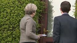 Theresa May Door-to-Door Canvassing in Aberdeen - No Answer News Clip