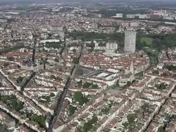 WS AERIAL ZI View of city / Brussels, Belgium Stock Footage