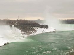 HD Time-lapse: Horseshoe Falls Niagara Falls, Ontario, Canada Stock Footage