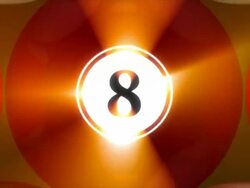 Zoom Out from the Eight Ball on a Pool Break Stock Footage