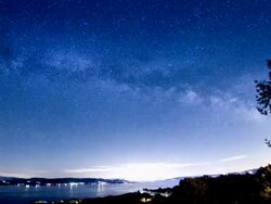 Panoramic Night Sky Stock Footage