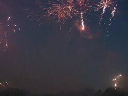 HD 1080i Fireworks with Sound Stock Footage