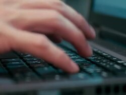Typing on a Laptop Keyboard Stock Footage