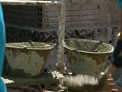 mortar and buckets Stock Footage