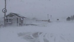 Blizzard, Snow Storm, Blowing Snow, Whiteout - Plymouth, Massachusetts Stock Footage