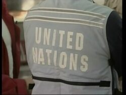 US plane arrives with aid, i/v with US commander News Clip