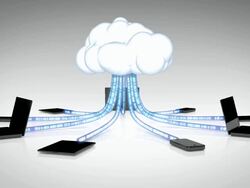 Cloud Computing with Mobile Devices Stock Footage
