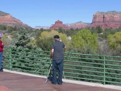 Sedona photographer Stock Footage