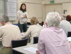 HD DOLLY: Senior Students Learning French Stock Footage