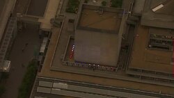 Aerials of Charing Cross Station lit up News Clip