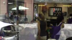 Lori Loughlin gets her nails done on Bedford Ave in Beverly Hills Stock Footage