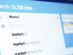 Job search screen Stock Footage