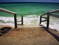 Entrance to the ocean Stock Footage