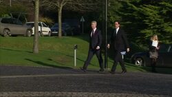 Ed Miliband Arriving At Stormont News Clip