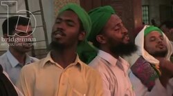 Pilgrims gather at Sehwan Shrine, Sindh 1 Stock Footage