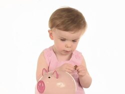 Piggy Bank Savings Stock Footage