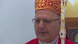 CLEAN : Patriarch of Iraq's Chaldean Church at ceremony on Easter eve News Clip
