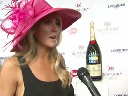 INTERVIEW - Angela Zatopek on what to expect with her new reality show Ready for Love, on working with Eva Longoria and Bill & Giuliana Racic at  Moet & Chandon Toasts The 139th Kentucky Derby Stock Footage