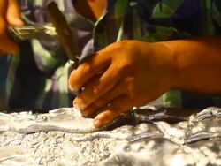 Silver handicrafts , Thailand Stock Footage