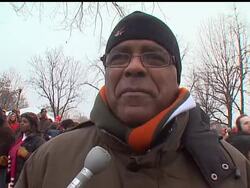 ens of thousands reveled in unity at a concert at the Lincoln Memorial featuring Bruce Springsteen, U2, Beyonce and others.  President-elect Barack Obama told the crowd, "anything is possible." News Clip