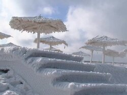 icy beach Stock Footage