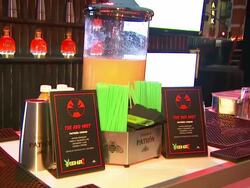 ATMOSPHERE - Signage at Playboy And Universal Pictures' Kick-Ass 2 Event At Comic-Con - Sponsored By AXE Black Chill on 7/20/2013 in San Diego, CA. (Footage by WireImage Video/Getty Images Entertainment Video) Stock Footage