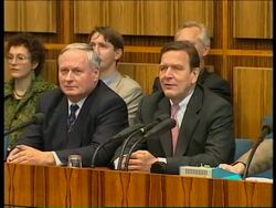 GERMANY: GERHARD SCHROEDER'S ELECTION VICTORY UPDATE News Clip