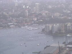 Brokenwood at Hobart, the 54ft yacht sailed by Sailors with Disabilities in the 2009 Sydney to Hobart Yacht Race. Skippered by David Pescud, Australia Stock Footage