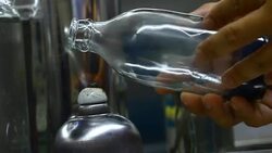 Pasteurization glass bottle for  plant tissue culture biotechnology Stock Footage