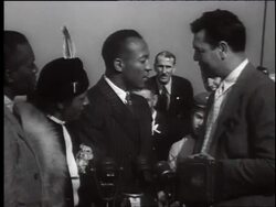 Jesse Owens welcomed back from Olympics Stock Footage
