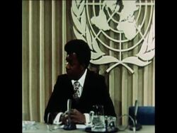 SYND 20 4 77 ANGOLAN UN AMBASSADOR TALKING IN NEW YORK ABOUT ZAIRE SITUATION News Clip
