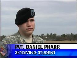 A soldier made his first skydive on Saturday, strapped to an instructor. The free fall seemed to be going well, then things got too quiet.  According to an initial coroner's report, the instructor was having a fatal heart attack. News Clip