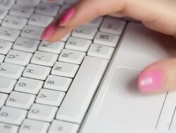 Typing on a Notebook Stock Footage