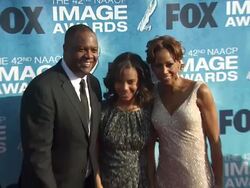 Rodney Peete and Holly Robinson Peete at the 42nd NAACP Image Awards at Los Angeles CA. (Footage by WireImage Video/GettyImages) Stock Footage