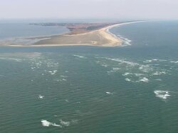 WS AERIAL View of Seashore / North Carolina, United States Stock Footage