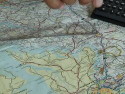 Calculate distance. Stock Footage