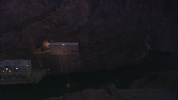 Twilight falls over Hoover Dam. Stock Footage