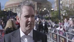 INTERVIEW - Tom Hollander on being at the awards, his nomination, nerves at The Olivier Awards with MasterCard Stock Footage