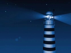Lighthouse night Stock Footage