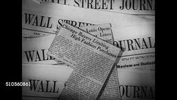 1947: NEW YORK NEWSPAPER HEADLINES: VS Wall Street Journal newspaper headline clippings ''Summer line... High Fashion Purchases... Spring Goods Moving Well Retail Sales Survey Shows... 60% of Last Year's Total...'' NYC Instructional Video