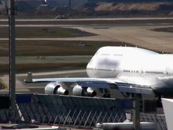 Airplane moving to take-off position, airport runway (HD, PAL, NTSC) Stock Footage