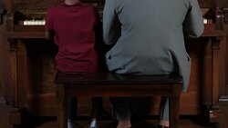 Father and Daughter play piano Stock Footage