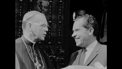 SYND 4 9 68 PRESIDENTIAL CANDIDATE NIXON VISITS ARCHBISHOP COOKE Instructional Video