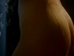 Woman take a shower in bathroom Stock Footage