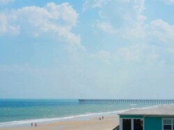 Vacation homes on Topsail Island - NC Outer Banks Stock Footage