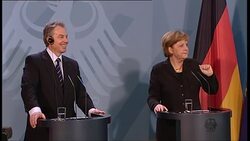 Chancellor Angela Merkel Meeting Tony Blair News Clip