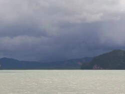 Approaching storm in Andaman Sea. Stock Footage